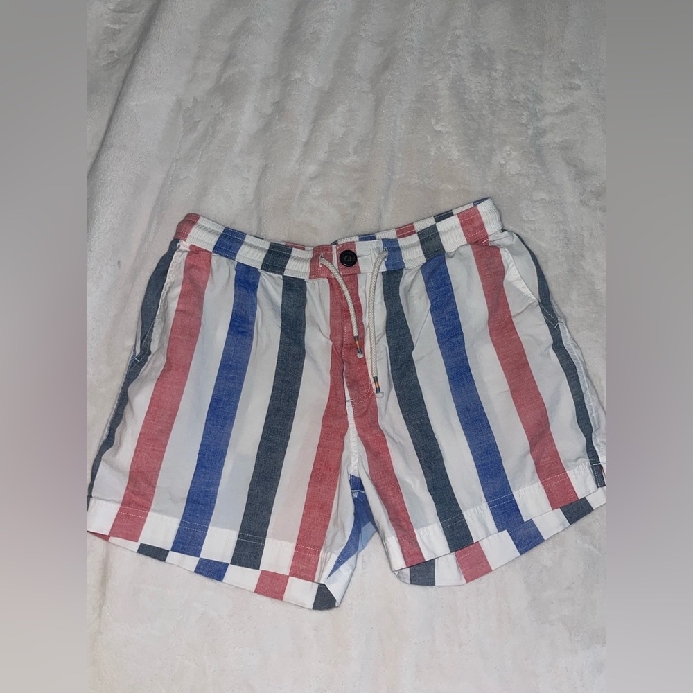 Chubbies Striped Red, Blue, and White Shorts large